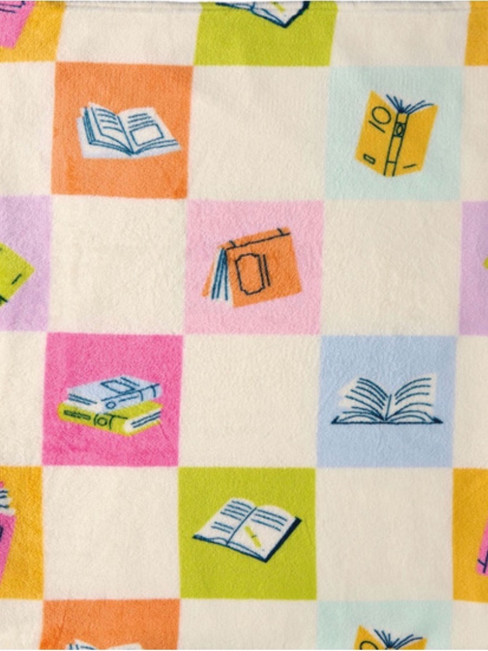 ALDI KIRKTON HOUSE Checker Book Club Plush Throw - 50" X 60"